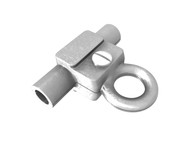 Flag clamp for steel rope 
