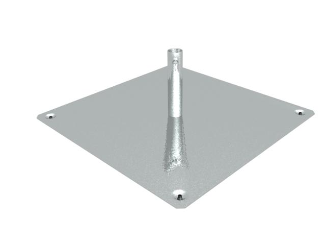 Base plate square Ø45mm