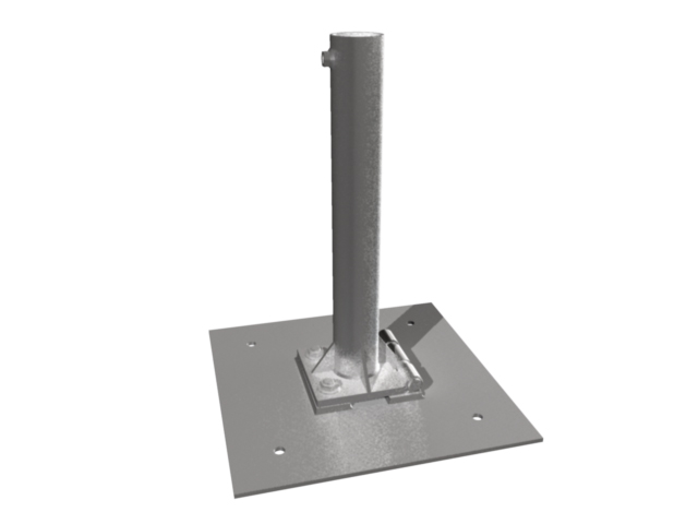 Hinged base plate Ø60mm / concrete ground
