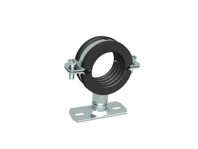 Wall bracket with rubber srtrap Ø60mm