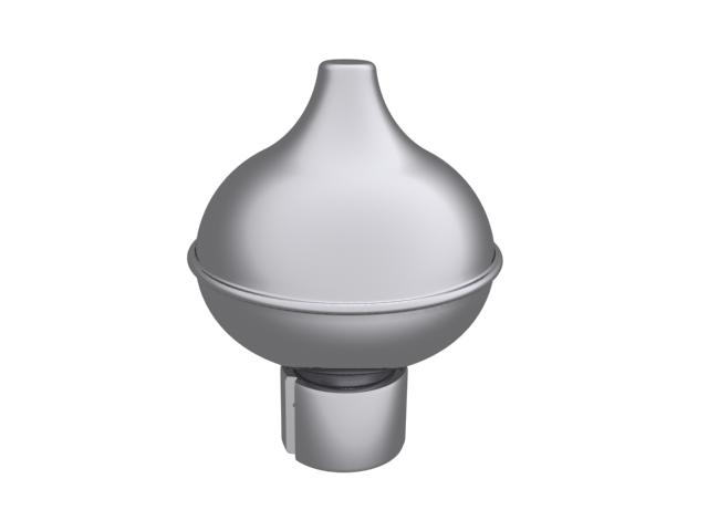 Finial onion shaped aluminim Ø60mm