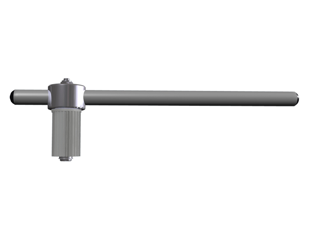 Swivel arm standard with rotating head Aluminium 