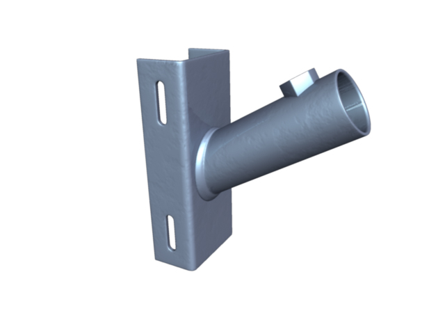 Light pole bracket with 28mm arm, 30°