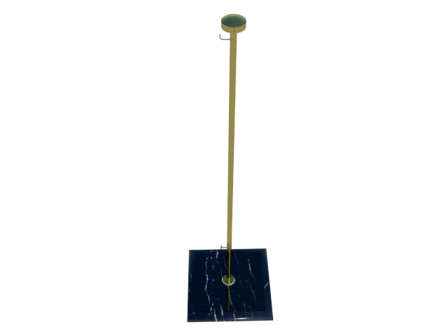 Table stand for banners gold with black marble socket  
