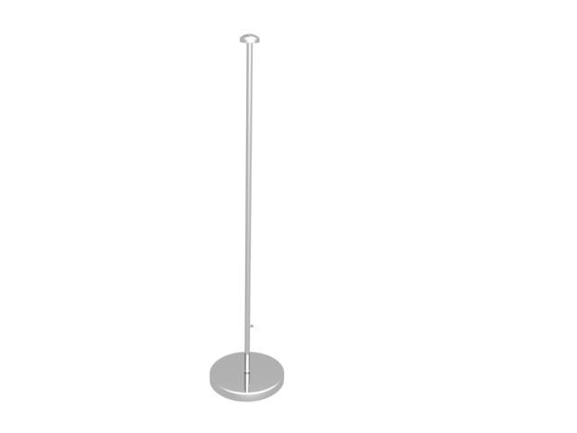 Table stand for flags chrome with socket chrome 