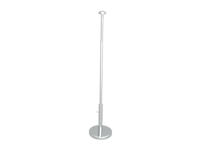 Telescopic table stand chrome with socket chrome 