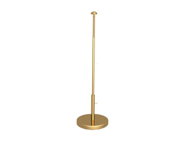 Telescopic table stand gold with socket gold 
