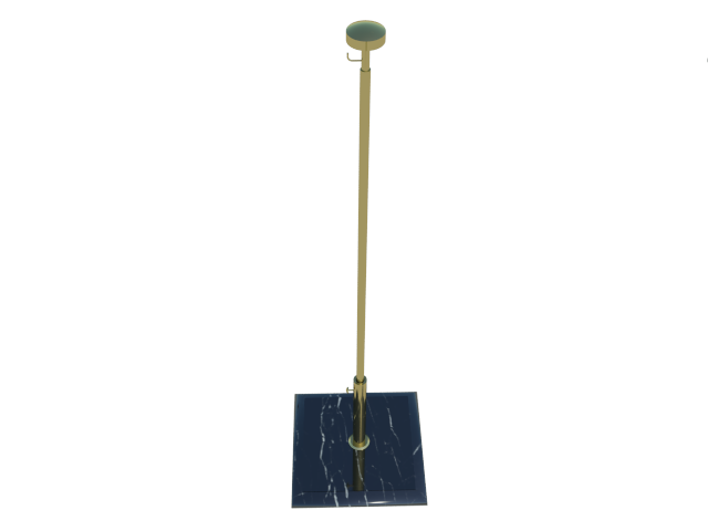 Telescopic table stand gold with black marble socket