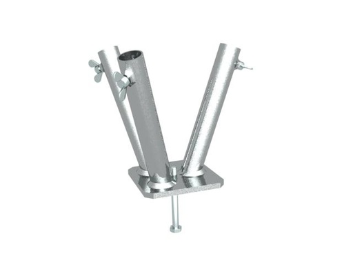 [401900] Concrete base fitting for 3 poles Ø28mm