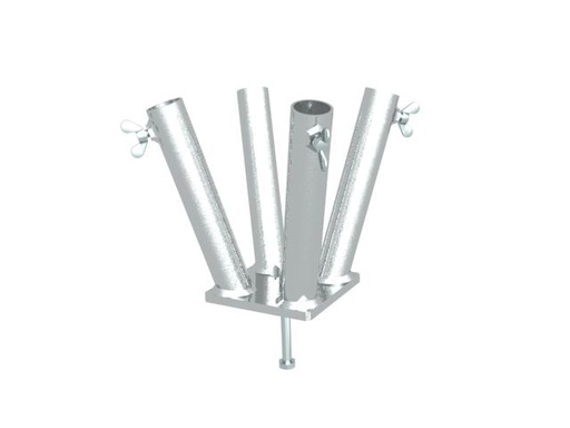 [402200] Concrete base fitting for 4 poles Ø28mm