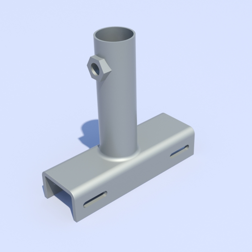 [700060] Light pole bracket with 28mm arm, 90°