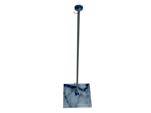 [700410] Table stand for banners chrome with white marble socket  