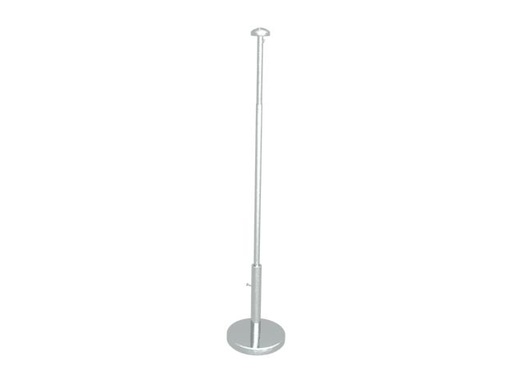 [700600] Telescopic table stand chrome with socket chrome 