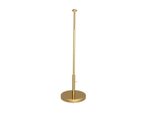 [700620] Telescopic table stand gold with socket gold 
